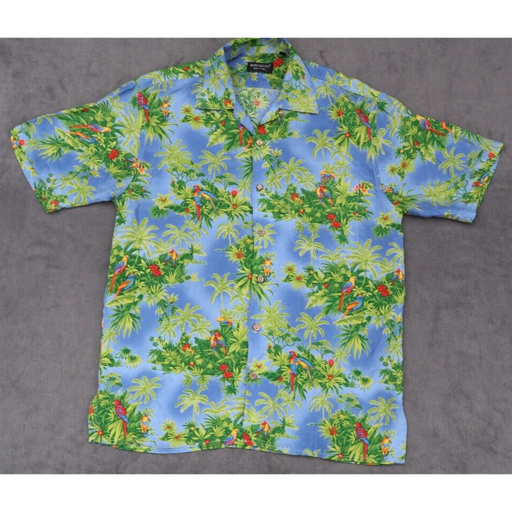 Vintage Riscatto Men’s Abstract Button Down Shirt‎ Size Small Colorful Italy